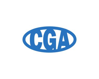 CGA logo tasarım vektör şablonu. CGA