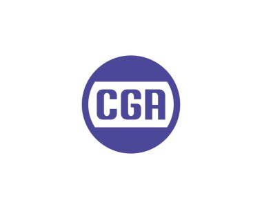 CGA logo tasarım vektör şablonu. CGA