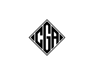 CGA logo tasarım vektör şablonu. CGA