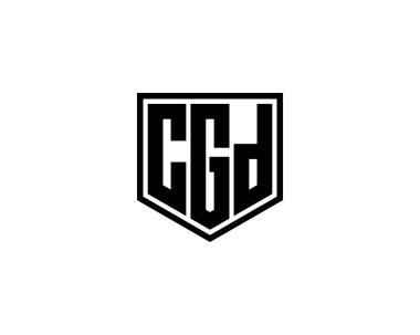 CGD logo tasarım vektör şablonu. CGD