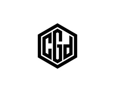 CGD logo tasarım vektör şablonu. CGD