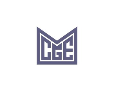 CGE logo tasarım vektör şablonu. CGE