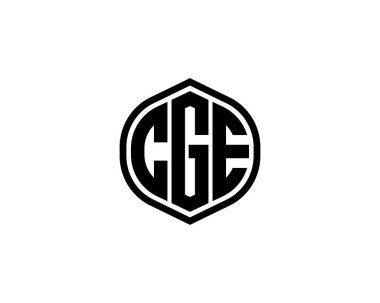 CGE logo tasarım vektör şablonu. CGE