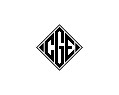 CGE logo tasarım vektör şablonu. CGE