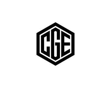 CGE logo tasarım vektör şablonu. CGE