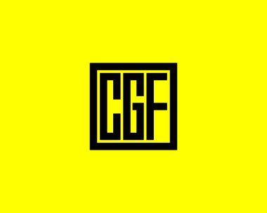 CGF logo tasarım vektör şablonu. CGF