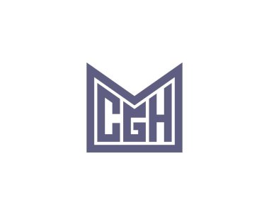 CGH Logo tasarım vektör şablonu. Öksür