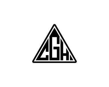 CGH Logo tasarım vektör şablonu. Öksür