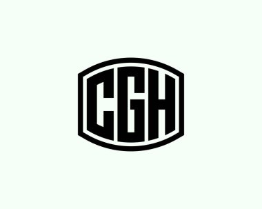 CGH Logo tasarım vektör şablonu. Öksür