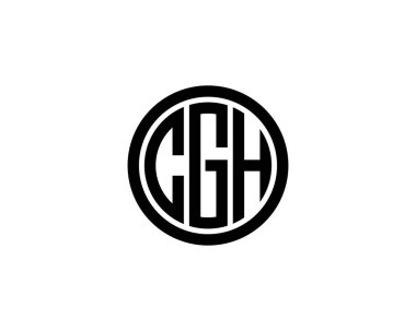 CGH Logo tasarım vektör şablonu. Öksür