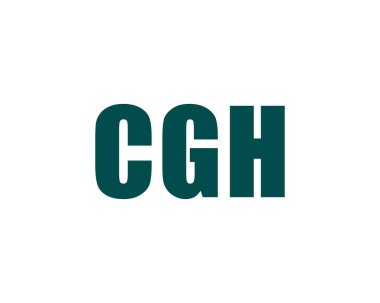 CGH Logo tasarım vektör şablonu. Öksür