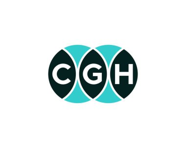 CGH Logo tasarım vektör şablonu. Öksür