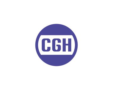 CGH Logo tasarım vektör şablonu. Öksür
