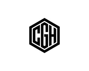 CGH Logo tasarım vektör şablonu. Öksür