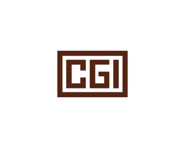 CGI logo tasarım vektör şablonu. CGI