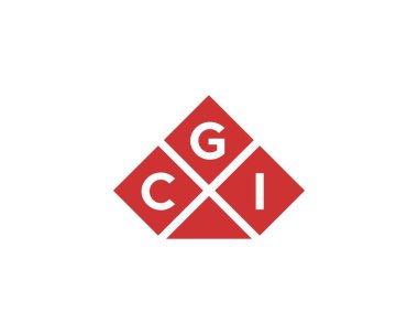 CGI logo tasarım vektör şablonu. CGI