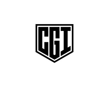 CGI logo tasarım vektör şablonu. CGI