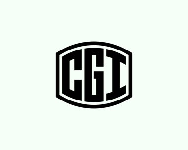 CGI logo tasarım vektör şablonu. CGI