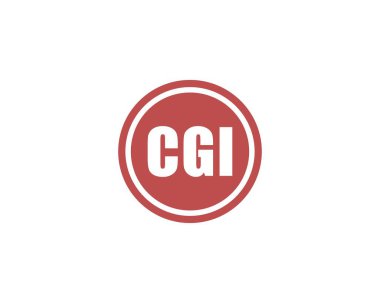 CGI logo tasarım vektör şablonu. CGI