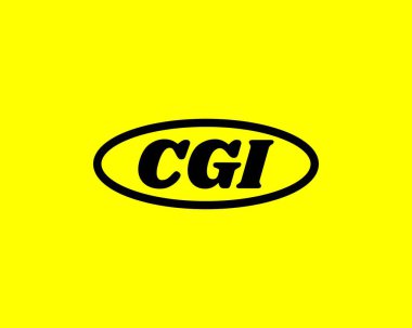 CGI logo tasarım vektör şablonu. CGI