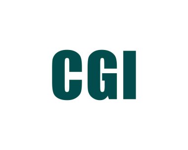 CGI logo tasarım vektör şablonu. CGI