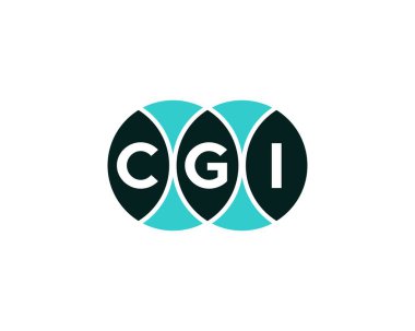 CGI logo tasarım vektör şablonu. CGI