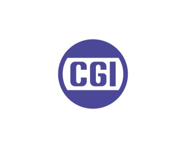 CGI logo tasarım vektör şablonu. CGI