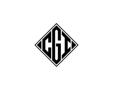CGI logo tasarım vektör şablonu. CGI