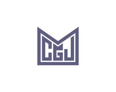 CGJ logo tasarım vektör şablonu. CGJ
