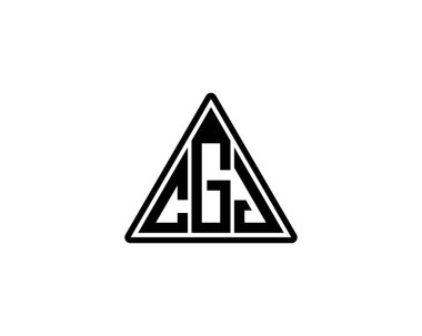 CGJ logo tasarım vektör şablonu. CGJ