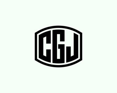 CGJ logo tasarım vektör şablonu. CGJ