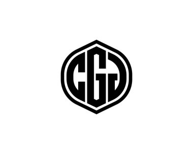 CGJ logo tasarım vektör şablonu. CGJ