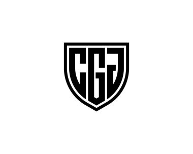 CGJ logo tasarım vektör şablonu. CGJ