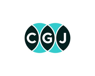 CGJ logo tasarım vektör şablonu. CGJ