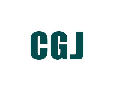 CGJ logo tasarım vektör şablonu. CGJ