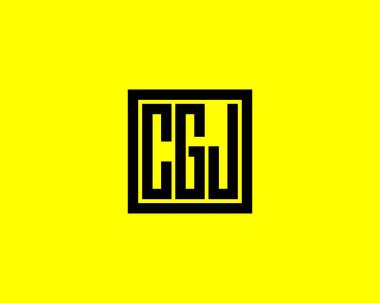 CGJ logo tasarım vektör şablonu. CGJ