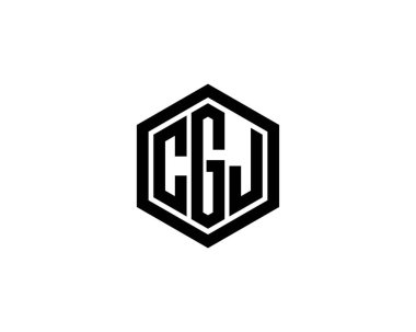 CGJ logo tasarım vektör şablonu. CGJ