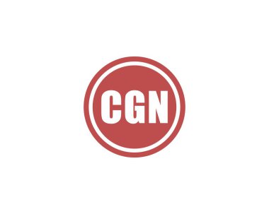CGN Logo tasarım vektör şablonu. CGN