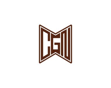 CGN Logo tasarım vektör şablonu. CGN