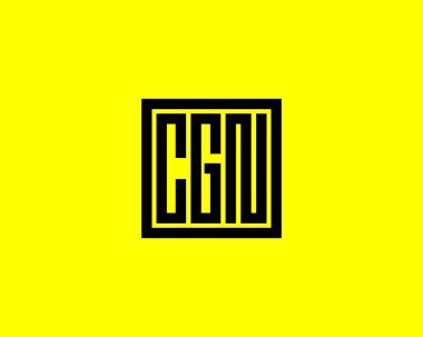 CGN Logo tasarım vektör şablonu. CGN