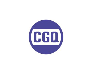 CGQ logo tasarım vektör şablonu. CGQ