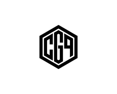 CGQ logo tasarım vektör şablonu. CGQ