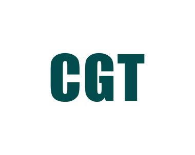 CGT logo tasarım vektör şablonu. CGT