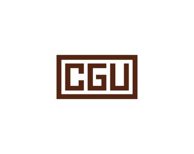 CGU Logo tasarım vektör şablonu. İşlemci