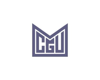 CGU Logo tasarım vektör şablonu. İşlemci