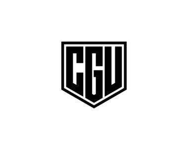 CGU Logo tasarım vektör şablonu. İşlemci
