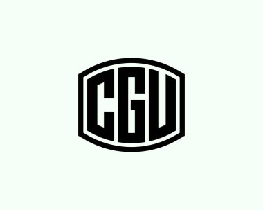 CGU Logo tasarım vektör şablonu. İşlemci
