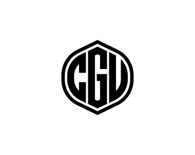 CGU Logo tasarım vektör şablonu. İşlemci