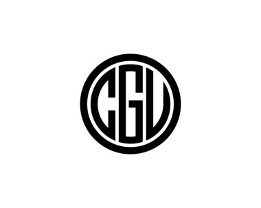 CGU Logo tasarım vektör şablonu. İşlemci