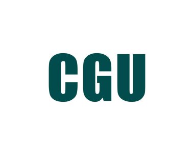CGU Logo tasarım vektör şablonu. İşlemci
